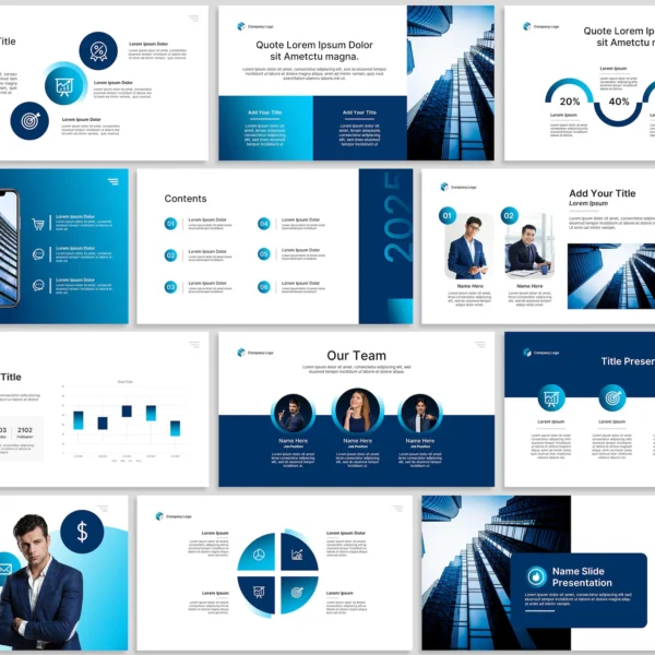 Modern Blue PowerPoint Template 2025 - Image 6