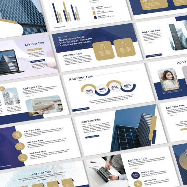 Blue and Gold PowerPoint Template