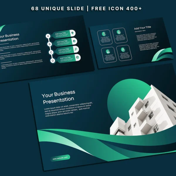 Futuristic Green PowerPoint Template - Image 4