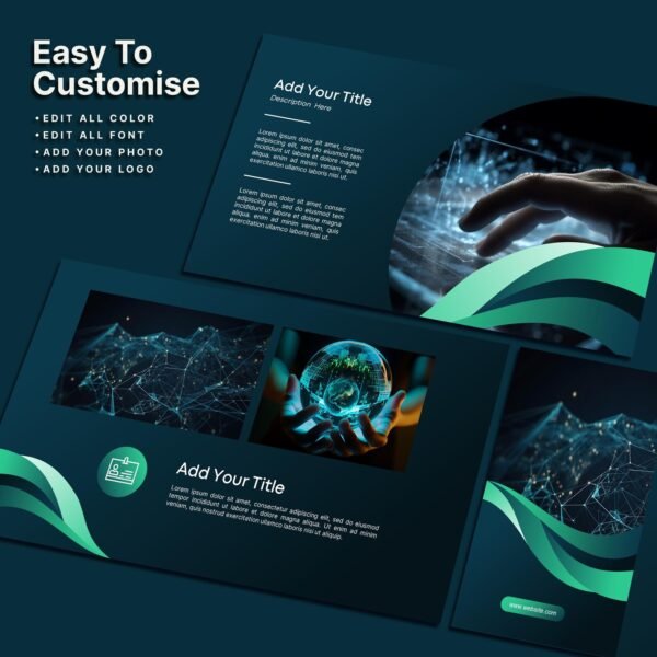 Futuristic Green PowerPoint Template - Image 5